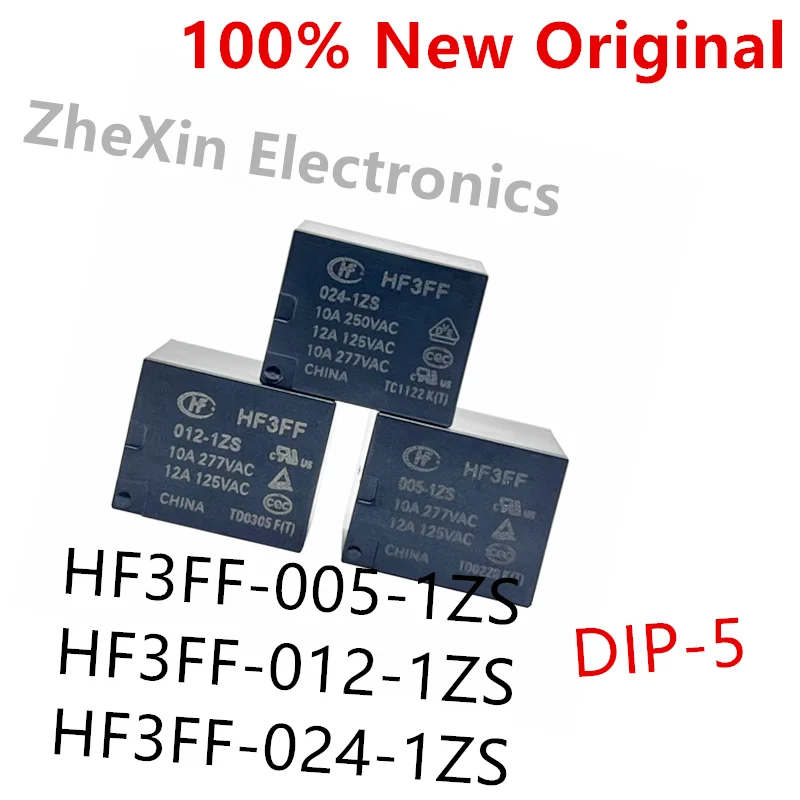 10PCS/Lot   HF3FF-005-1ZS 、HF3FF-012-1ZS 、HF3FF-024-1ZS  DIP-5   New high-power relay  HF3FF/005-1ZS、HF3FF/012-1ZS、HF3FF/024-1ZS