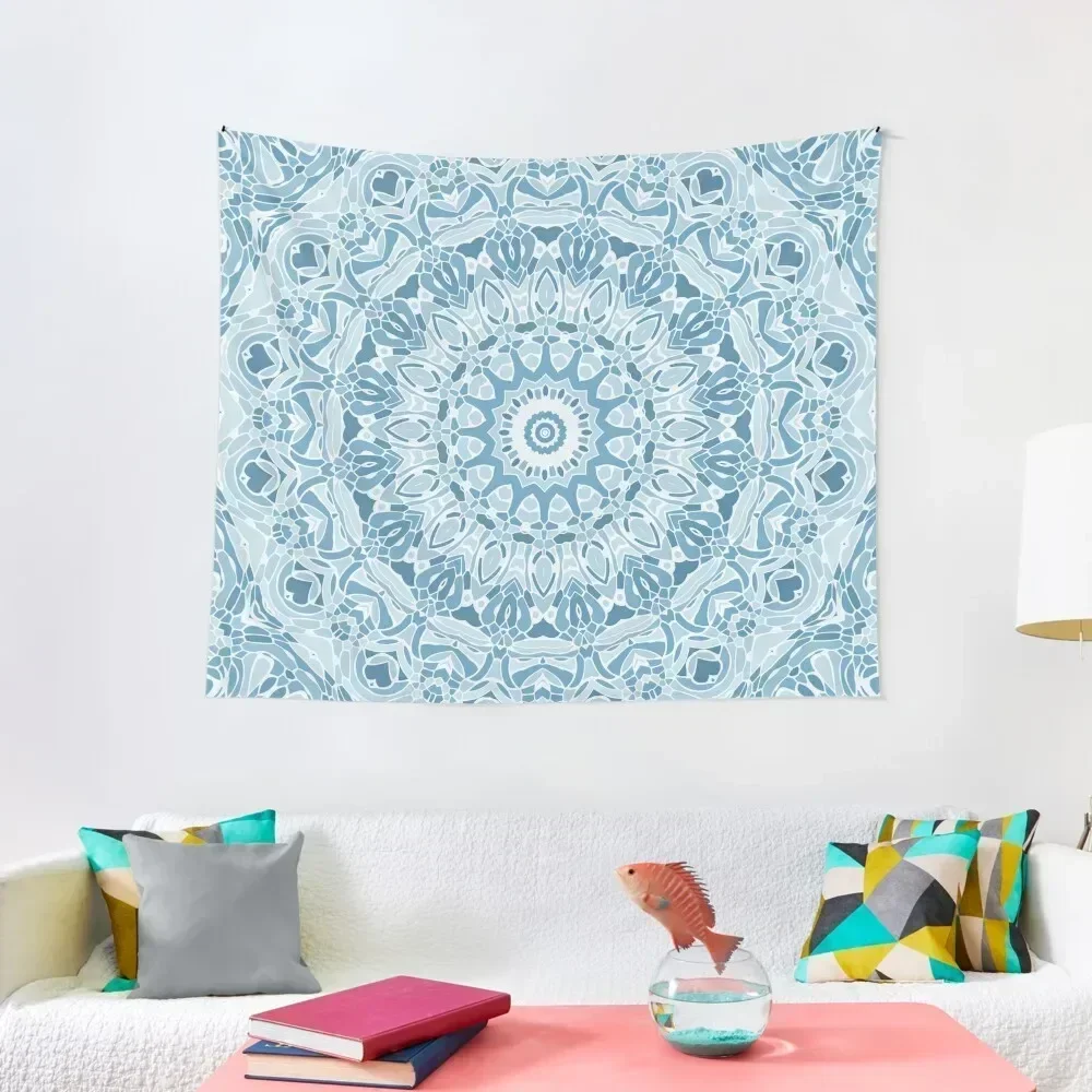 

Faded Blue Mandala Tapestry Room Aesthetic Decor Aesthetic Room Decoration Tapestry