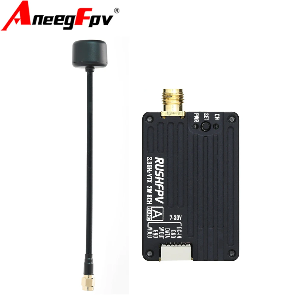Rush 3.3G 2W VTX 8CH 2000MW Audio Video FPV Transmitter Receiver Module 7-30V for RC Remote Multi-Rotor DIY Parts