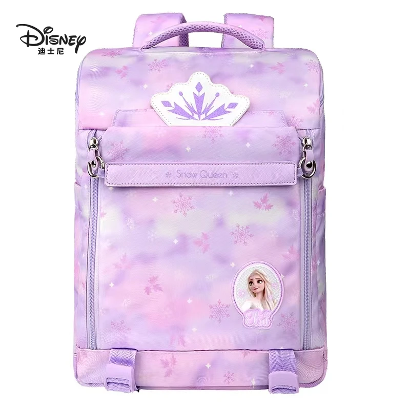 

2022 Disney New Frozen School Bag For Girls Primary Middle Student Shoulder Orthopedic Backpack Elsa Anna Large Capacity Mochila