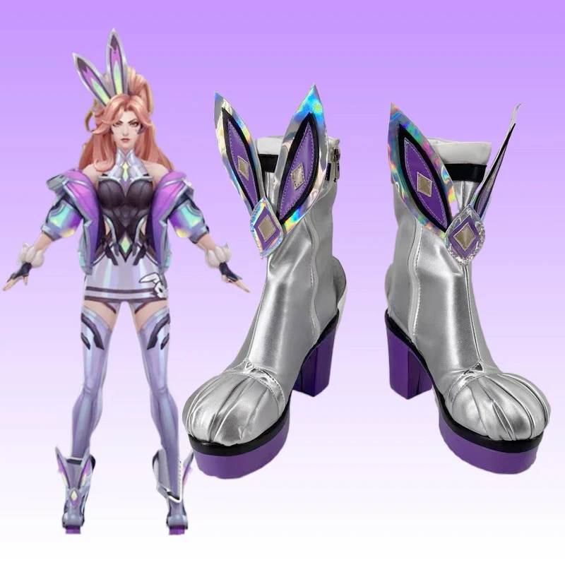 

LOL Battle Bunny Miss Fortune Косплей Костюм Игра LOL Косплей Обувь Сексуальная Женская Обувь Сапоги Новая Кожа