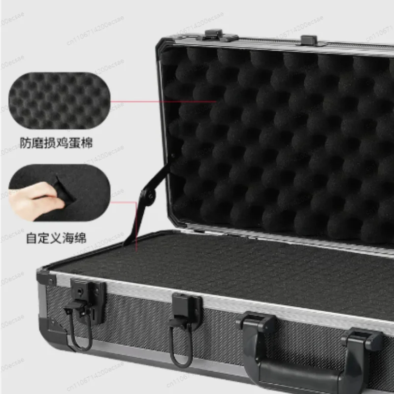 Aluminum frame Portable High waterproof and shockproof Storage Box for Tools Instrument Equipment and Family Documents
