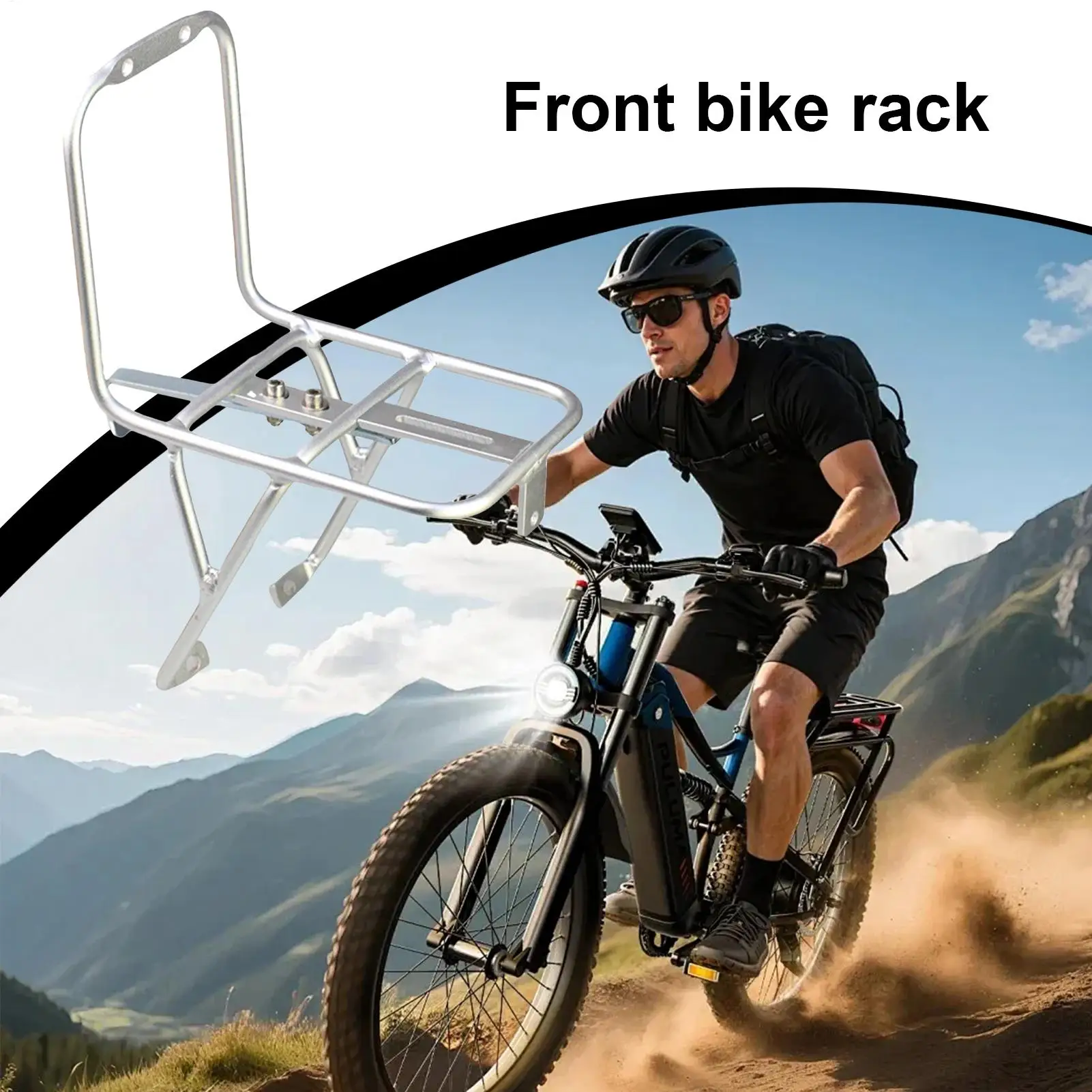 رف أمامي للدراجة مصنوع من سبائك الألومنيوم ورف شحن للدراجة شديد التحمل للتجول وركوب الدراجات والتنقل والتسوق والسفر والتخييم #3