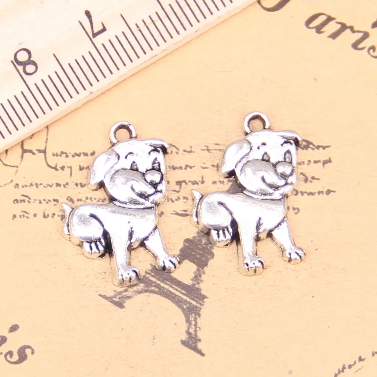 68pcs Jewelry Charms lovely dog 21x16mm Antique Silver Plated Pendants Making DIY Handmade Tibetan Silver Jewelry