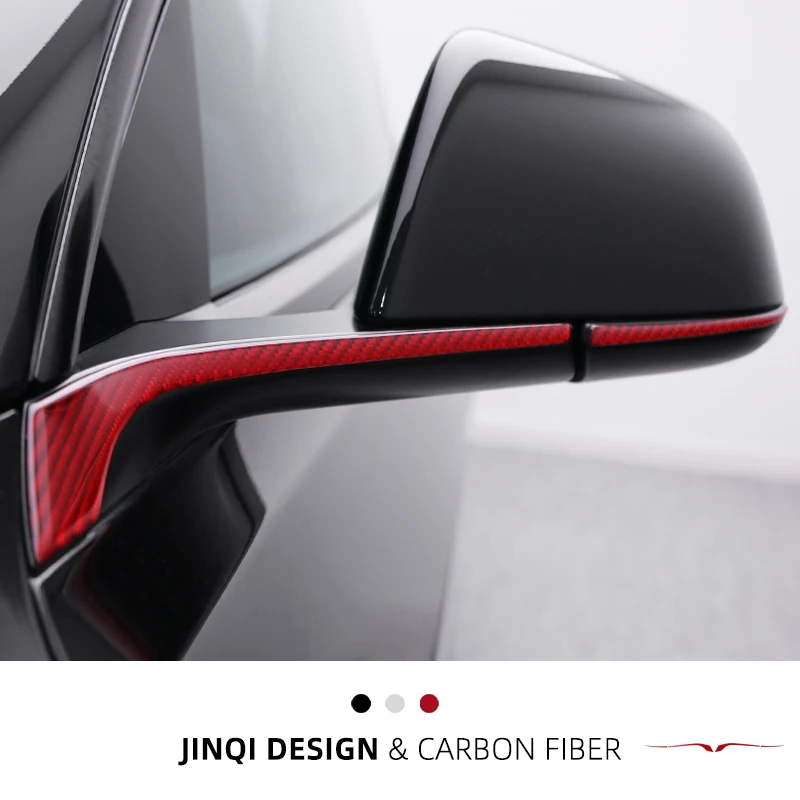 

Suitable for Tesla rearview mirror anti-collision sticker, the new version of Model 3/y carbon fiber rearview mirror sports