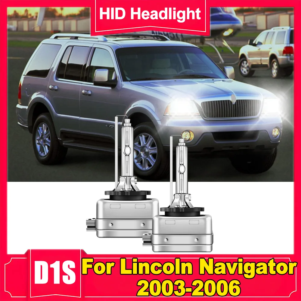 

2 шт. D1S ксеноновая фара 6000K супер яркая оригинальная HID фара ближнего света для Lincoln Navigator 2003-2006 Plug and Play