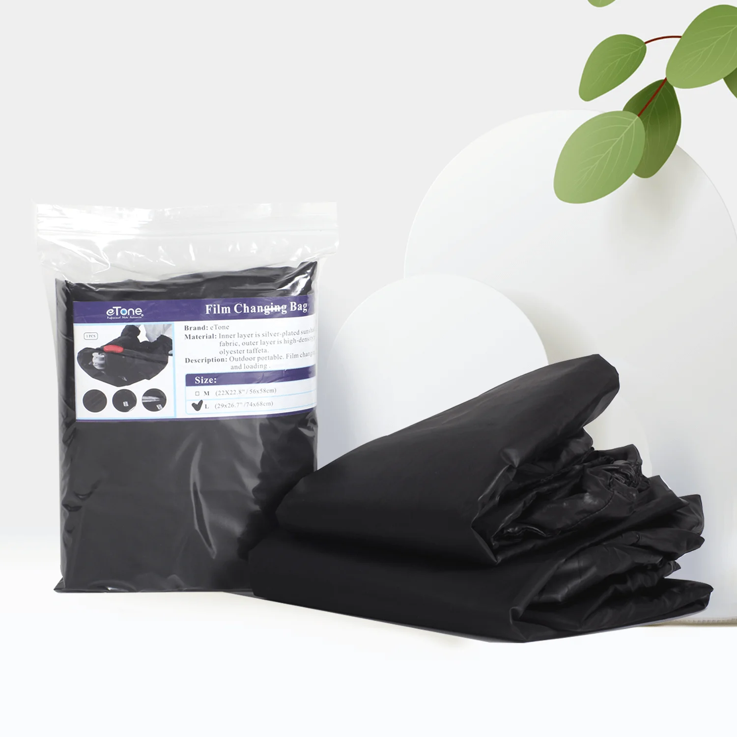 eTone Bolsa de cambio de película 35 mm 120 película desarrollar carga bolsa de cámara oscura doble capa de suministros fotográfico portátil