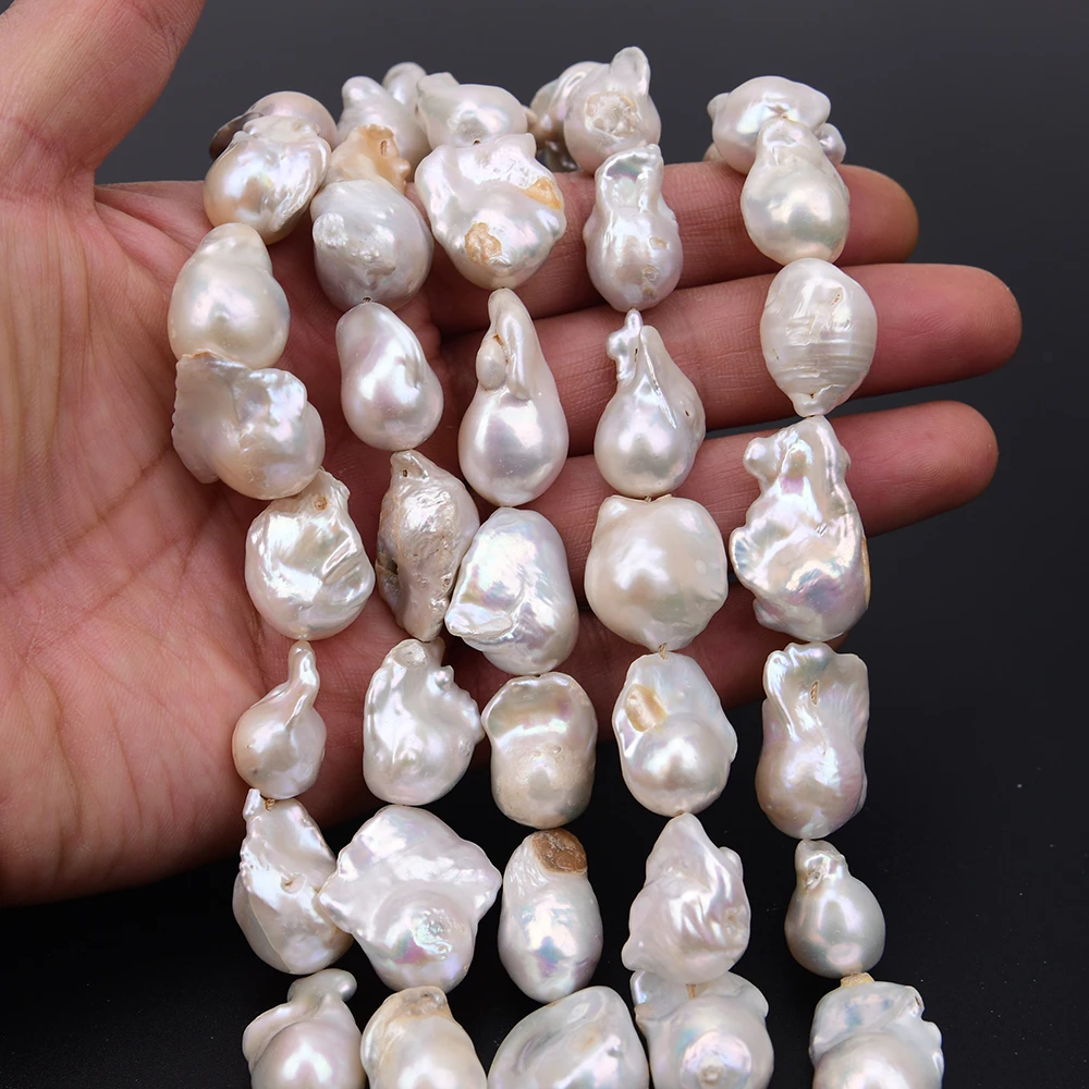 

Жемчужные бусины APDGG: культивированный белый барочный жемчуг Кеши, нить для рукоделия, материалы для изготовления украшений своими руками