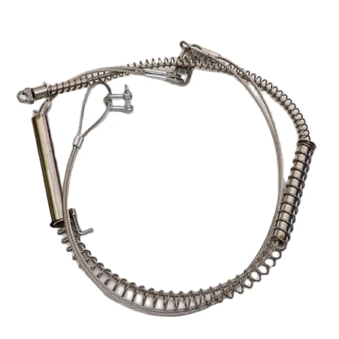 1PC Two Section Double Steel Wire Stronger Spring Replacement With Nuts Wire Rope For the Wild Boar Trap Fox Trap Rabbit Trap