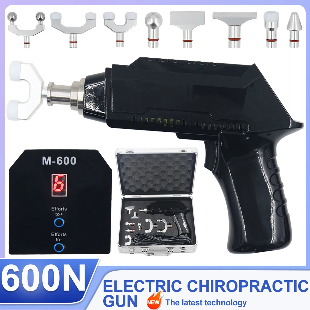 Регулируемый инструмент для позвоночника 600N, электрический корректирующий пистолет, импульсный массажер для позвоночника, шейного отдела, портативные инструменты для регулировки хиропрактики