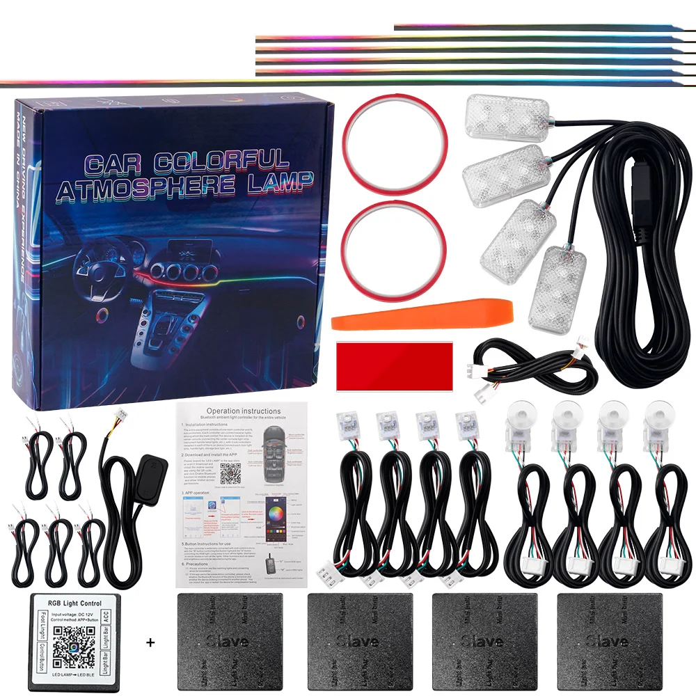 10/14/18 w 1 Zestaw lamp nastrojowych LED 64 213 kolorów RGB Symphony Rainbow Akrylowy zestaw lamp nastrojowych Obsługa jednej strefy Podwójna strefa
