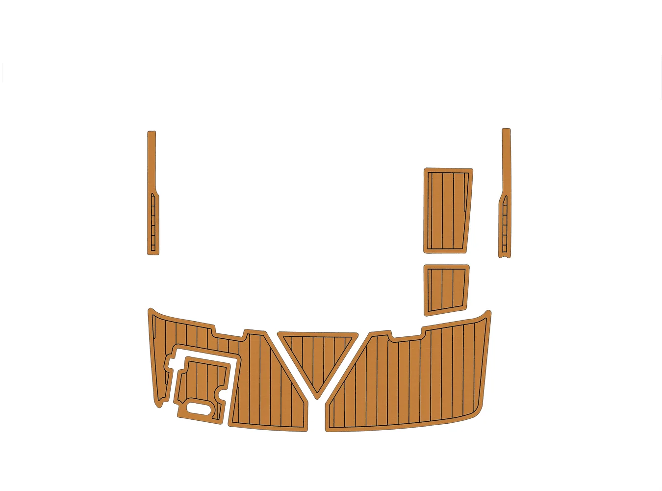 

2011-2015 REGAL 1900 ES 1/4 дюйма, 6 мм, пена EVA, нескользящий морской коврик из тикового дерева, настил из ПВХ, домашний ковер Aqua, морской пол