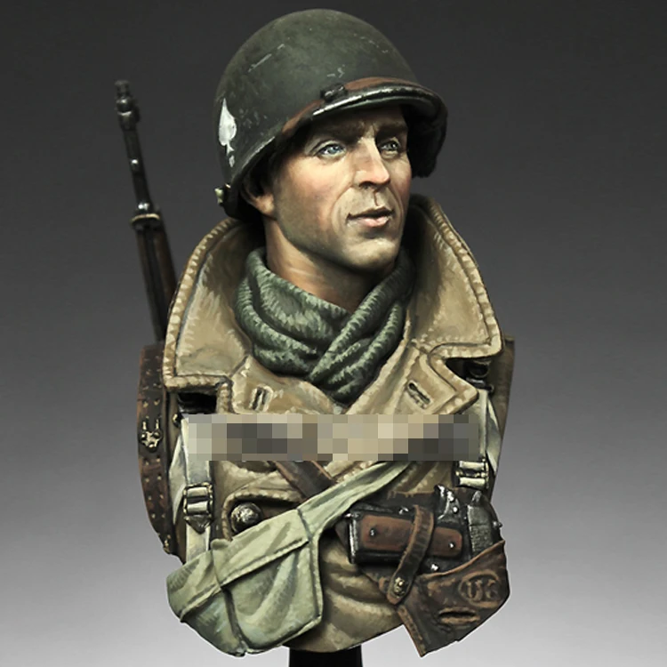 1/10 US 101st Airborne Siege of Bastogne, Resin Model figure Bust GK, Military theme, Unassembled and unpainted kit