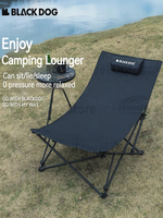 Naturehike BLACKDOG Camping Chair Folding Lounger Portable Outdoor Fishing Picnic Camping Gear With Removable Headrest Pillow