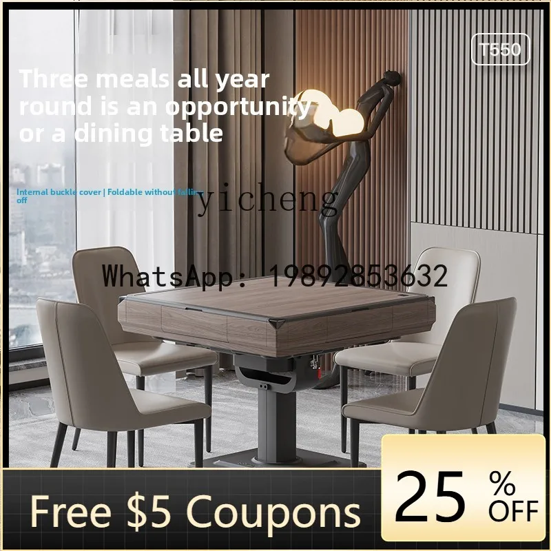 ABB folding mahjong machine automatic household dining table dual-purpose electric bass mahjong table