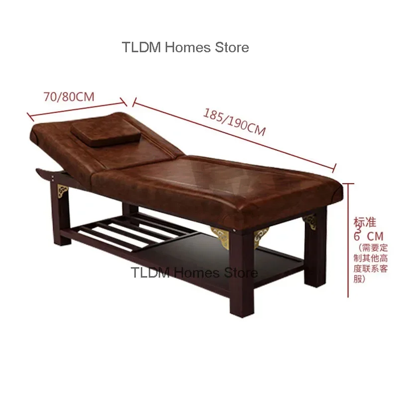 Modern Solid Wood Folding Massage Tables Aesthetic Stretcher Portable Body Massage Beds Minimalist Home Moxibustion Therapy Bed image 6