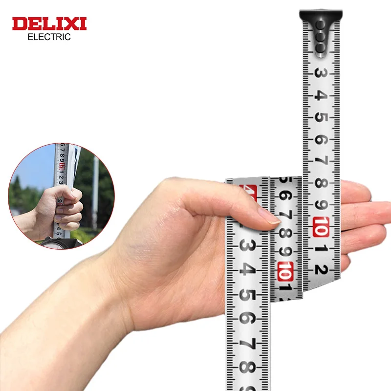 DELIXI ELECTRIC Tape Measure,5M*25MM/5M*19MM ABS Thickened Hard Anti Drop Shell Durable Meter Ruler Box Ruler for Household