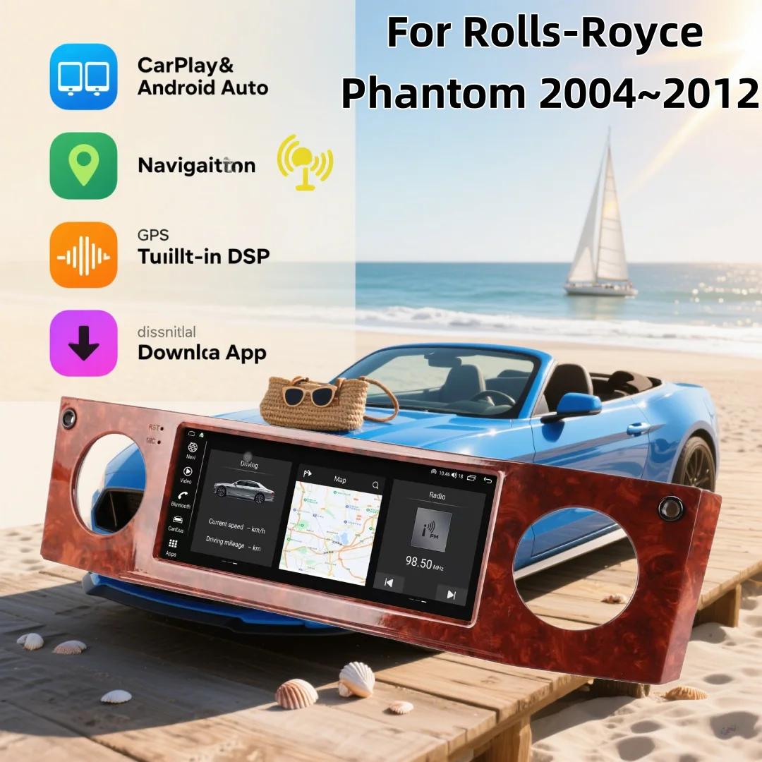 

8.8 inch Screen For Rolls Royce Phantom 2004-2012 Carplay Android Multimedia Player Car Radio GPS Navigation Auto Vedio Display
