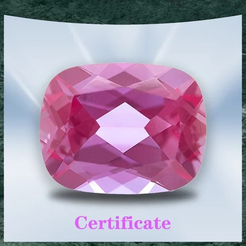 

Top Lab Grown Alexandrite Stone Rectangle Cushion Shape Purple Color Charms Selectable AGL Certificate for Diy Jewelry Making