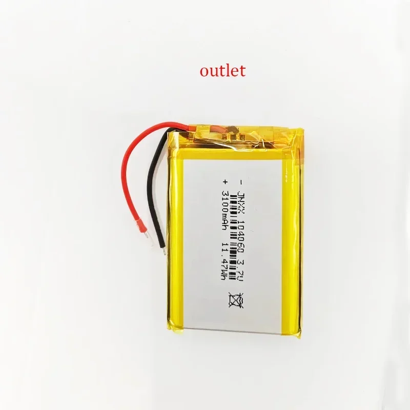 New Polymer 104060 Lithium Battery 3.7V 3100mAh Suitable for Bluetooth Speakers Floor Lamp Shaver Positioner Doorbell Humidifier