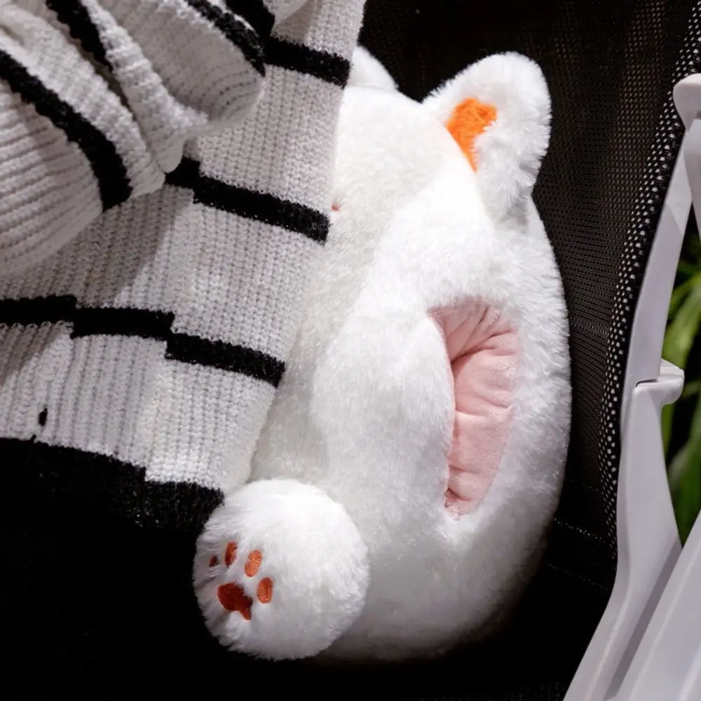 

Подушка для дивана, полипропилен, хлопок, ситцевый кот, игрушки с ручным карманом, пухлая белая подушка с котом, кавайная улыбка, черный кот, домашний декор