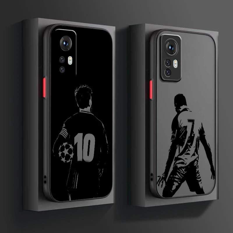 Football Stars No.10 7 Art Frosted Translucent For Xiaomi Mi 13 12 12T 11T 11 11i 10T 10 9T Pro Lite Ultra 5G Back Phone Case