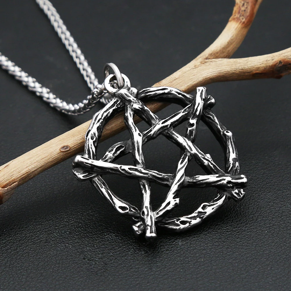 

Vintage Stainless Steel Seal of Lucifer Satanic Pendant Necklace For Men Women Fashion Punk Religion Jewelry Gifts Dropshipping