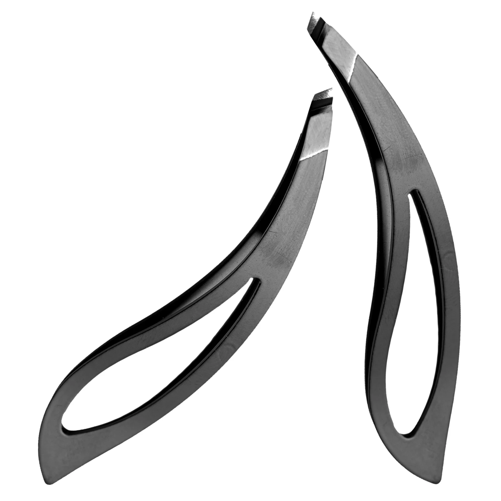 精密な斜め先端の眉毛用ピンセット ステンレス製 眉毛シェイパー 顔、鼻、顎の不要な毛を除去 女性男性用美容