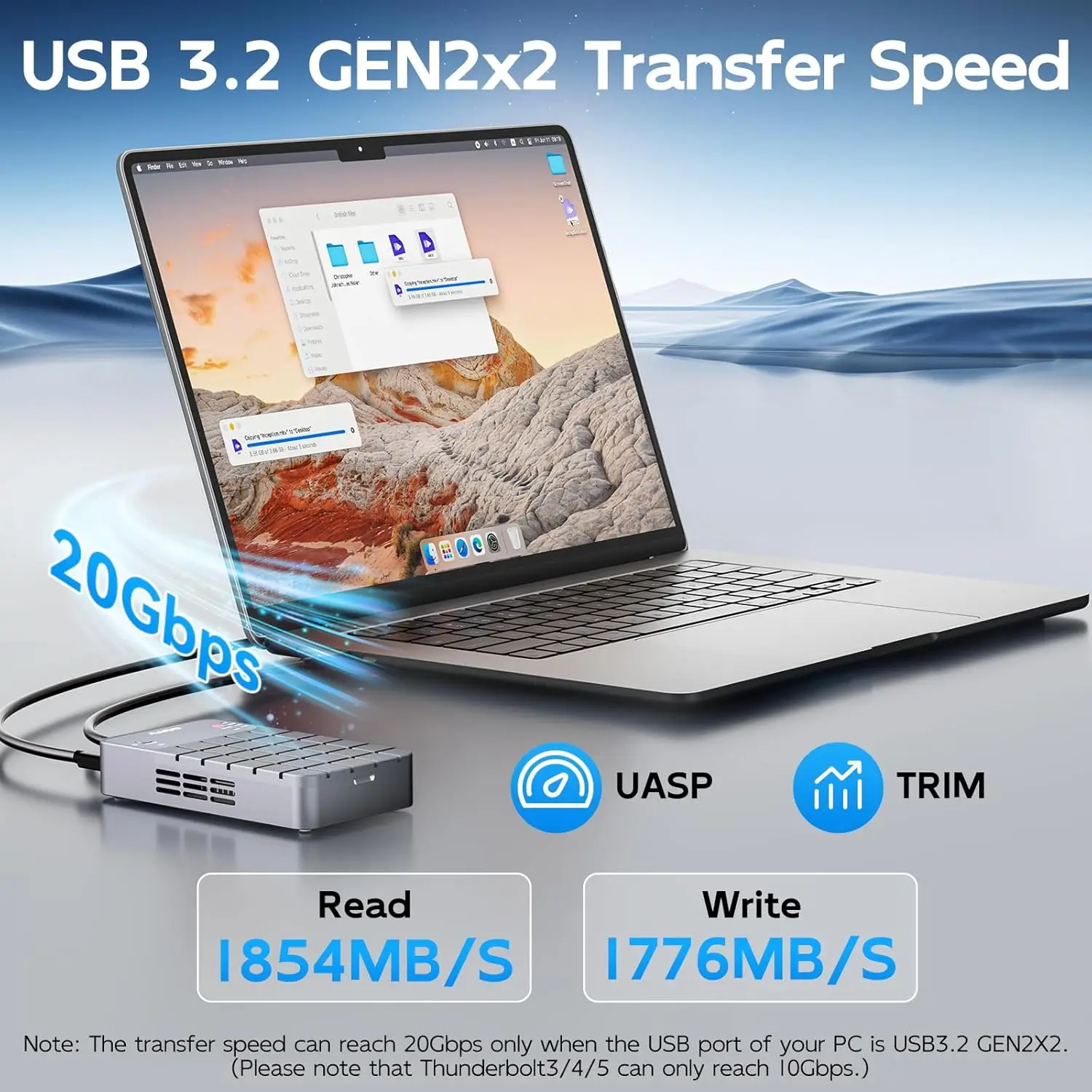 MAIWO RAID NVMe Enclosure USB3.2 GEN2x2 20Gbps