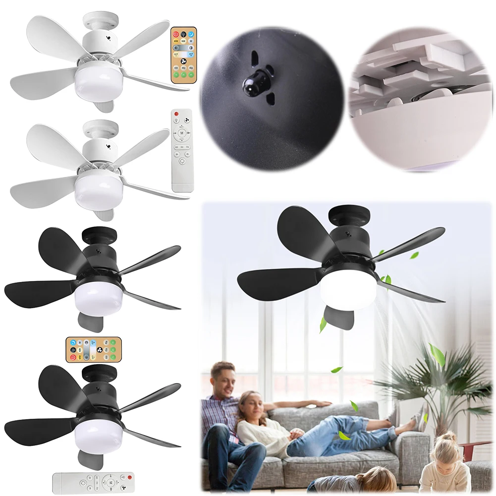 

30W Ceiling Fan LED Lamp Remote Control Socket Fan Lamp 3 Speeds Chandelier Ceiling Fan Dimmable for Bedroom Living Room Kitchen
