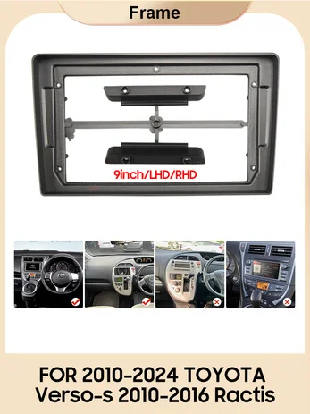 Car Radio Frame FOR 2010-2024 TOYOTA Verso-s 2010-2016 Stereo Panel Harness Wiring Connector Power Adapter Canbus Decoder