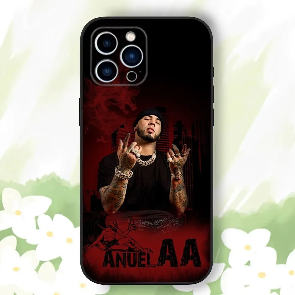 Rapper A-Anuel A-AA telefoonhoesje voor iPhone 16,15,14,13,12,11 Plus,Pro Max,XS,X,XR,SE,Mini,8,7,zachte siliconen zwarte cover