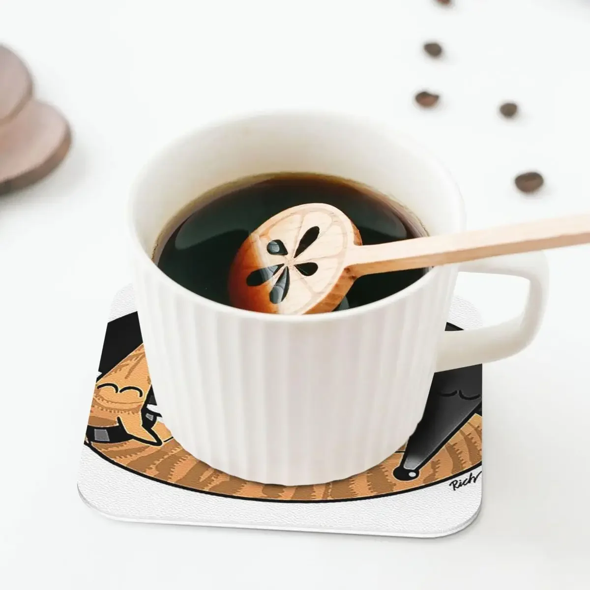 Yin Yang Hounds A Redbubble Exclusive Design Coasters Kitchen Placemats Cup Coffee Mats For Decor Home Tableware Pads Set of 4