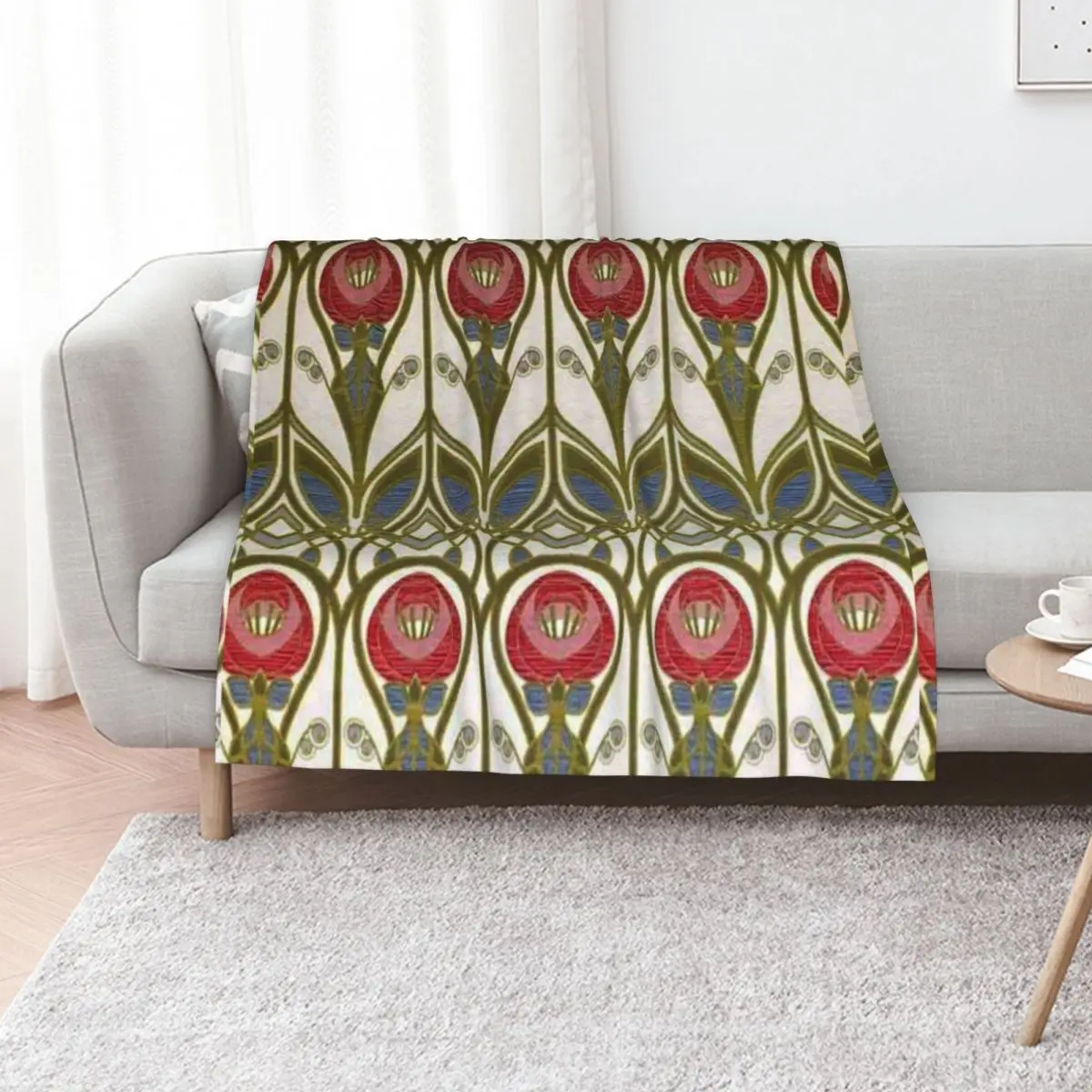 

Charles Rennie Mackintosh design Throw Blanket Vintage Extra Large Throw Baby cosplay anime Blankets