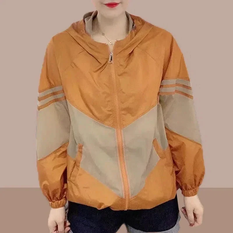 

Sun Protection Clothing Women's Thin Short Jacket 2025 New Korean Summer Loose Baisc Coat Casual Breathable Sunscreen Outwear