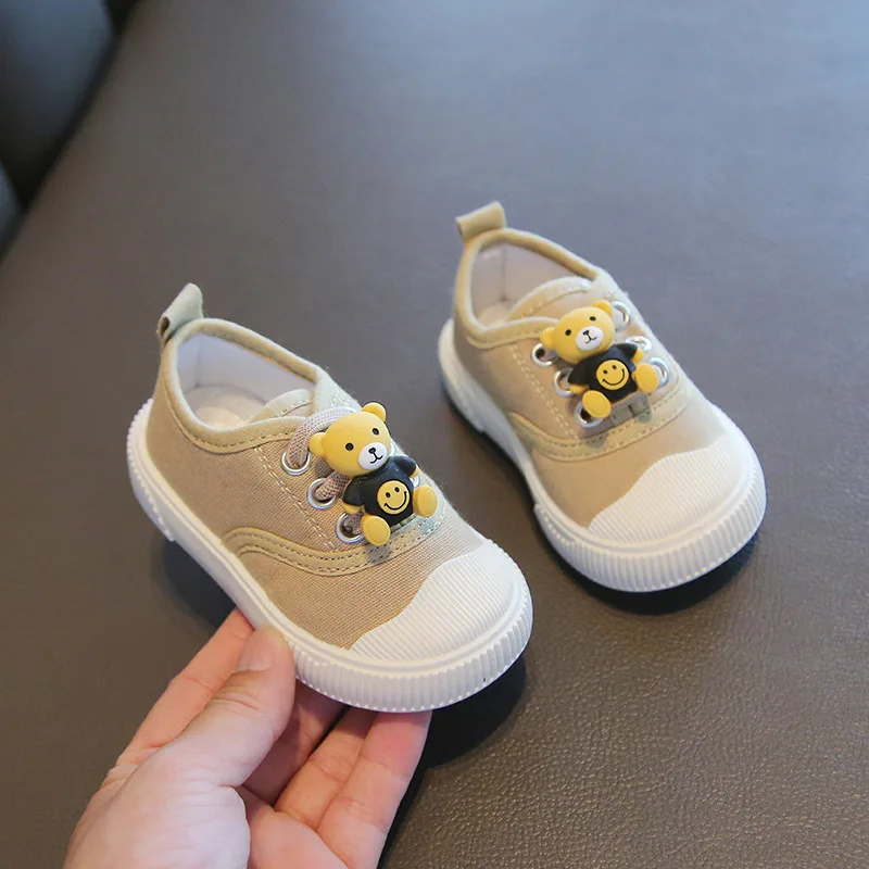 Kids Sport Shoe Spring Cartoon Soft Sole Walking Shoe Boy Gril Small Middle Young Children Shoe Canvas Casual Sneaker Baby Shoe