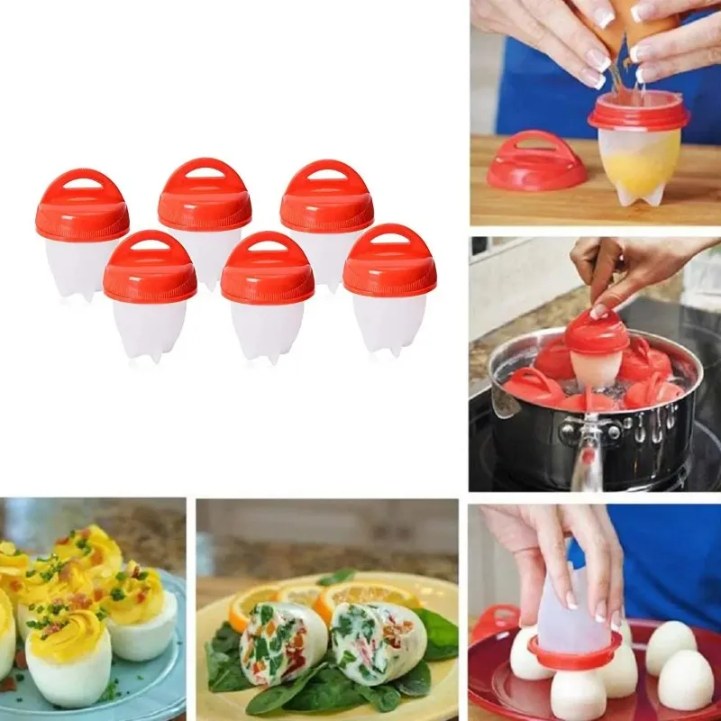 

Non-stick Silicone Boiled Eggs Cup Kitchen Egg Cooker Poachers Silicone Steamed Egglettes Cooking Accessories Gift Kitchen Tools