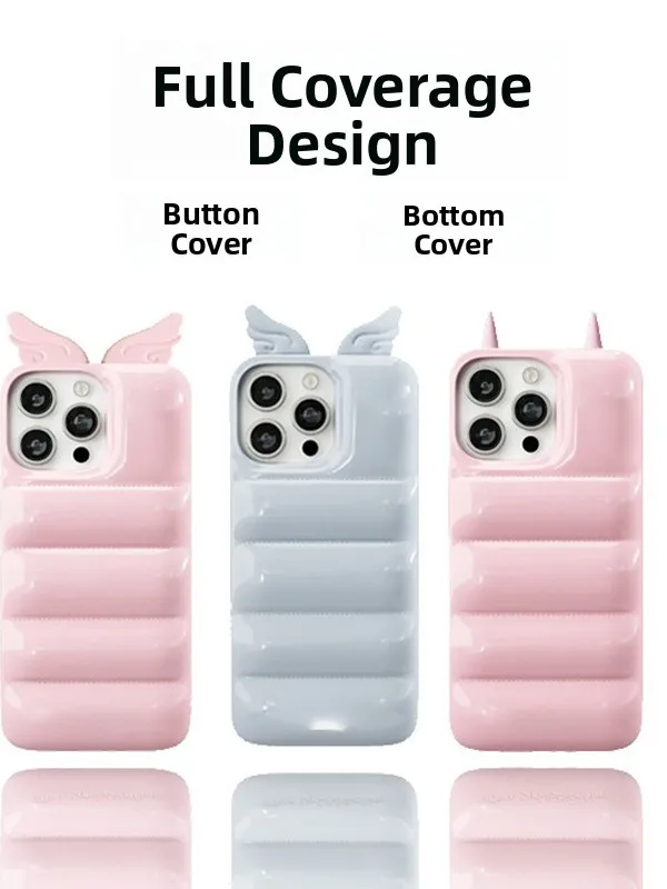 

Faionable Ins Sle down Jaet Key Cover Phone Case for iPhone 6 pro Max 4 Trendy Anti-Fall Protection ell for W...