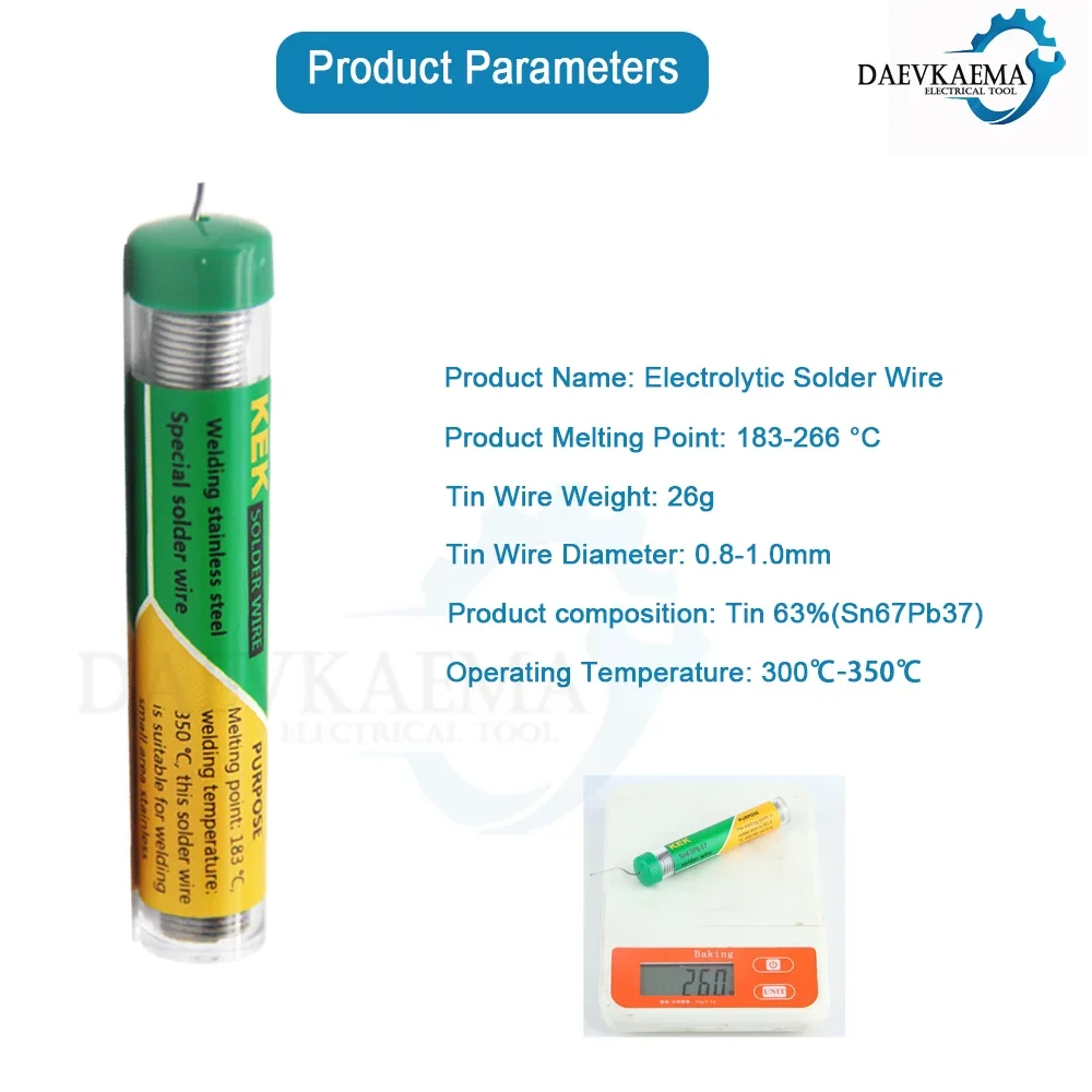 

1mm/0.8mm Special Soldering Wire Line High-purity leaded solder wire in a tube, for maintenance Machine Repair Work Tool