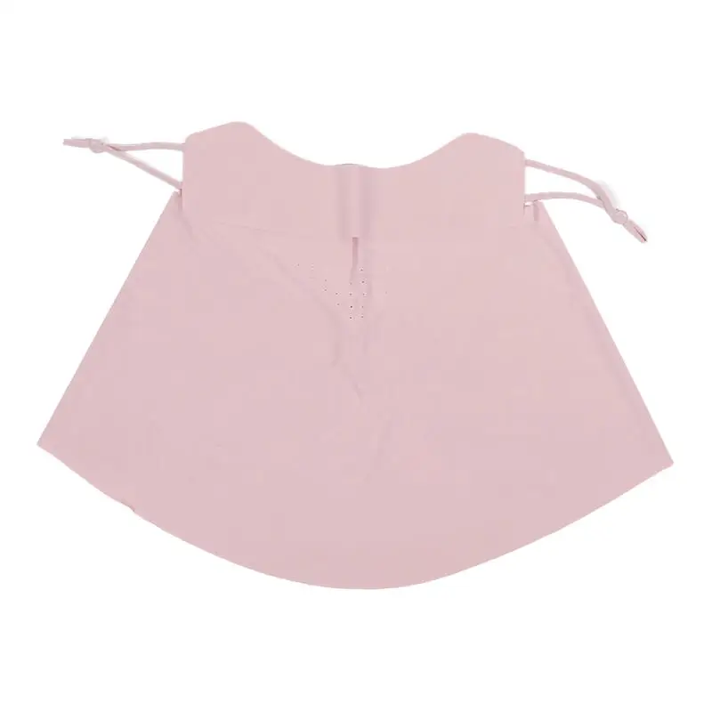 Máscara Facial de protección solar sin rieles para deportes al aire libre para mujer, protección UV de seda de hielo de imitación, transpirable de verano, gris fino