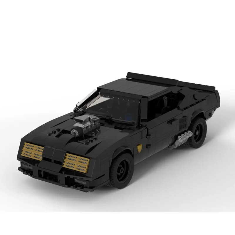 MOC-198858 Black New Movie Sports Car V1 Interceptor Racing Block Model 1341 Parts Boy Birthday Toy Building Block Gift