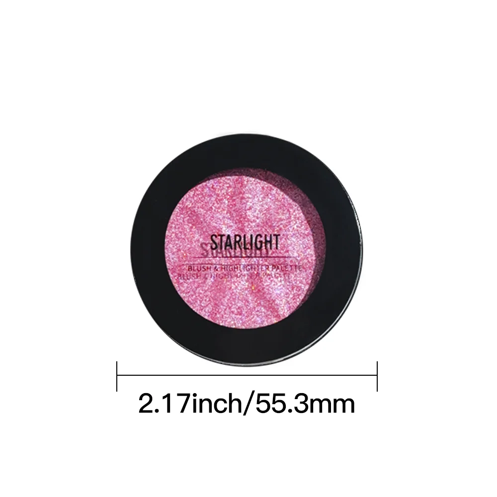 Glam Shimmer Starlight Blush - High-Shine Glitter Finish, Brightens Cheeks for Natural/Glam Makeup, Perfect for Daily/Party