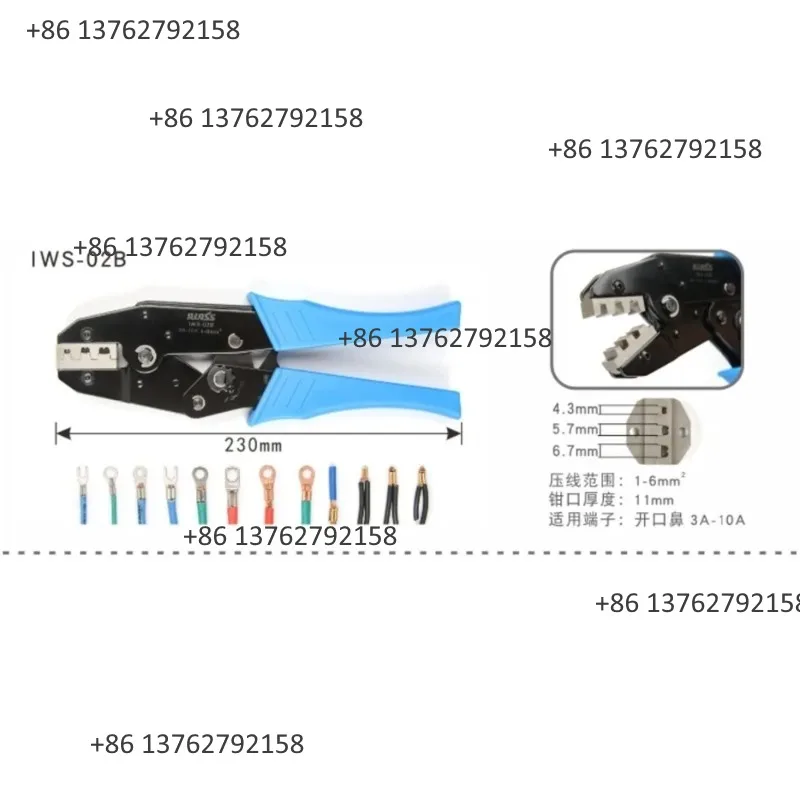 IWISS Wire Terminal Crimping Pliers IWS-02B IWS-0560 IWS-1030 IWS-20100 Crimp Tool for Electrical Wiring Terminals - view 5