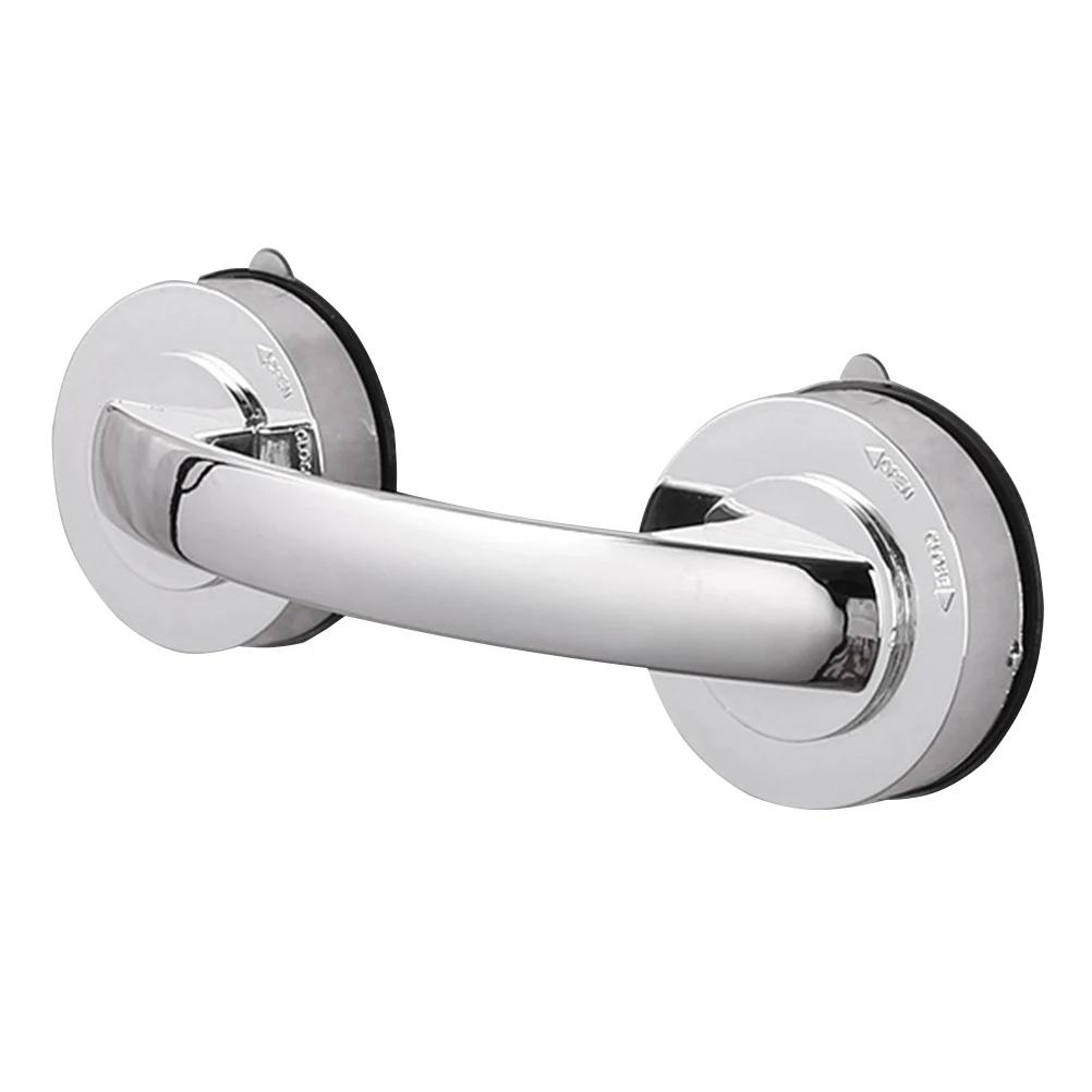 

Bathroom Safety Grab Bar Silver Wall Mounted ABS Pc Stainless Steel Strong Load-Bearing Toilet Entrance Stability Handrail