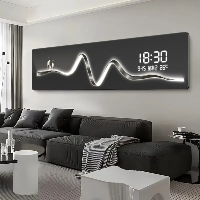 

Оригинальность, простой термометр с датой, легкие настенные часы, роскошные большие цифровые часы для ванной комнаты, офиса, гостиной, современное украшение для дома