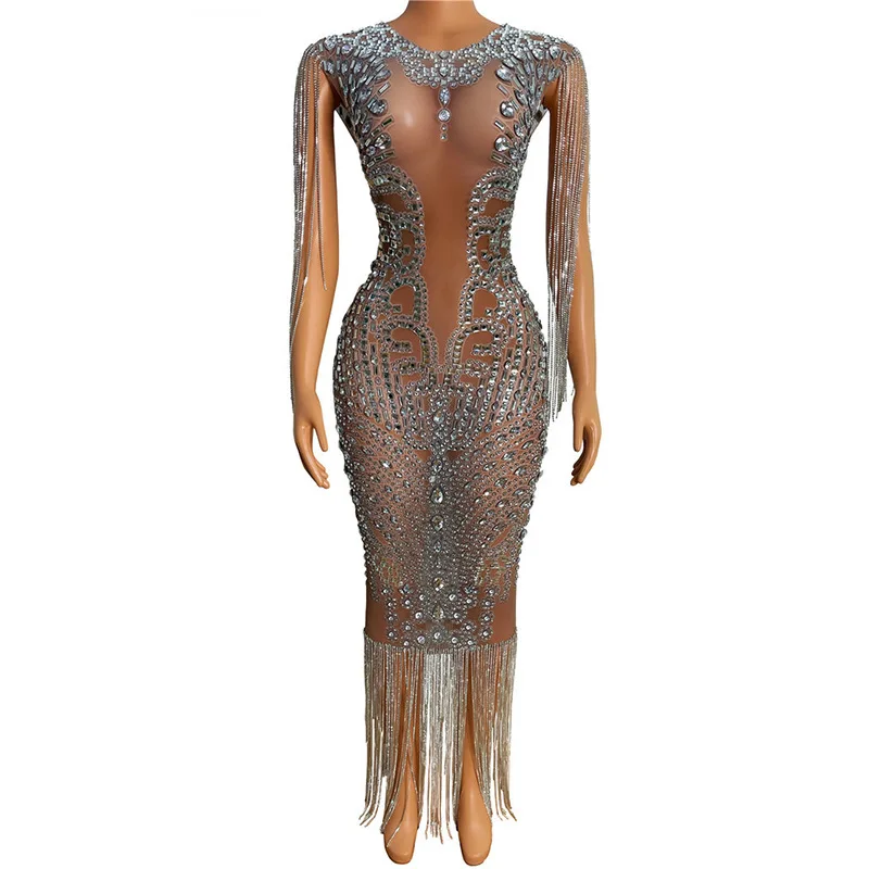

Diamond Birthday Outfit Luxury Gift Cocktail Dress Sexy Sleeveless Crystal Sparkling Evening Vestidos De Noche De Lujo De Fiesta