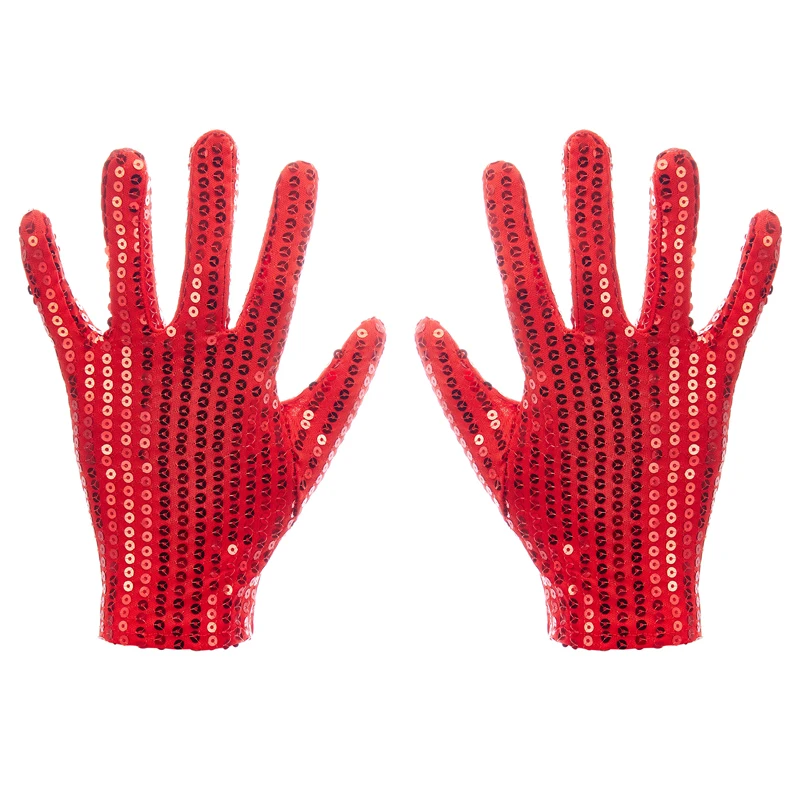 

Glitter Sequin Gloves Sparkling Cosplay Gloves Disco Dance Gloves Costume Gloves Accessory for Adults