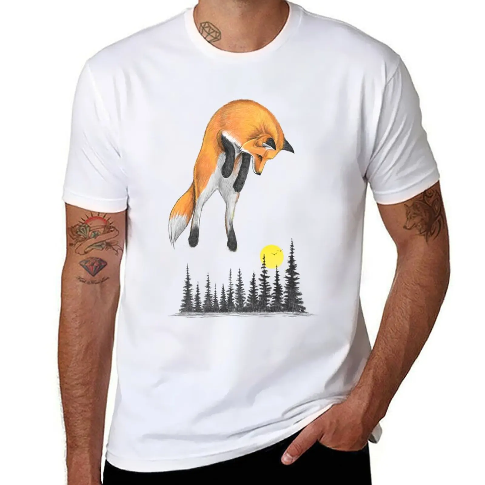 

Fox on the hunt T-Shirt t shirt men 100% cotton luxury brand man t shirts for men T-Shirt