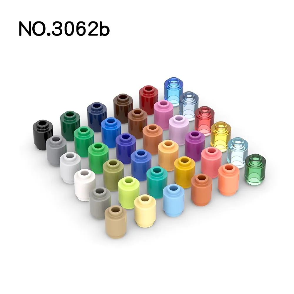 20Pcs  MOC Parts 3062 Brick Round 1 x 1 Open Stud Compatible Bricks DIY Assmble Building Blocks Particle Kid Brain Toy Gift