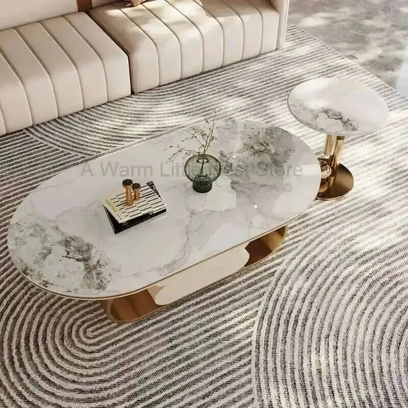 Mesa nórdica dorada con almacenamiento De café moderno, sofá De mármol, mesa auxiliar estética nórdica, Sillas Para Sala De estar, decoración